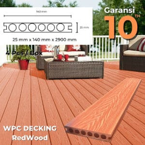 WPC Decking Redwood